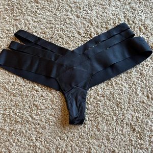 Black Victoria’s Secret Strappy Thong